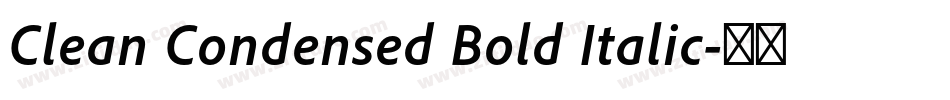 Clean Condensed Bold Italic字体转换